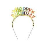 hyd Gökkuşağı Happy Birthday Taç Doğum Günü Parti Süsleme Tacı