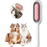 HYD Kedi Köpek Tüy Saç Tımar Temizleme Fırçası Tarağı - Pembe