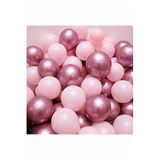 Hyd Krom Pembe Ve Makaron (Pastel) Pembe Renk 15 Li Balon