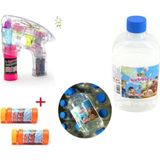 Hyd Pilli Köpük Tabancası + 500 ml Likit Baloncuk Sıvısı - Renkli