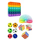 hyd Stres Giderici Set 1 Popit 1 Zeka Küpü 1 Stres Yayı 1 Beyin Şekilli Stres Topu,01255HYD23243735