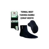 hyd Termal Mest - Su Geçirmez -Thermal Mest Bambu Çorap Hediye Siyah,01255HYD23244634