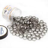 Hydencamm 120'li Paket 1/2 İnç PEX Cinch Kelepçe Halkaları, Premium 304 Paslanmaz Çelik Cinch Sıkma Halkaları Tutam Kelepçeleri, PEX Boru Boru Bağlantı Bağlantıları için Kademesiz Tek Kulak Hortum Kelepçesi