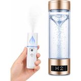 HYDQZ97 H2 Hydrogen Water Bottle 5000PPB Taşınabilir Hidrojenli Su Matara Seti + Nano Mist Sprey
