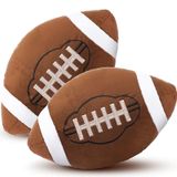 HyDren 2 Adet Peluş Futbol Basketbol Yastığı Kabarık Yumuşak Top Spor Dolgu Yastıklar Çocuk Odası için Oda Dekoru (Futbol, 11,8 x 7,8 inç)