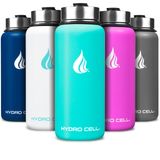 HYDRO CELL hücre çelik paslanmaz çelik su şişe (32 oz) – Çift duvarlı, vakum mühürlenir izole bardak, sızdırmaz ve Sweat Proof Drinkware Outdoor, spor, fitness salonu aletleri, seyahat için 32 Ounces Mavi