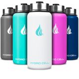 HYDRO CELL hücre çelik paslanmaz çelik su şişe (32 oz) – Çift duvarlı, vakum mühürlenir izole bardak, sızdırmaz ve Sweat Proof Drinkware Outdoor, spor, fitness salonu aletleri, seyahat için Beyaz