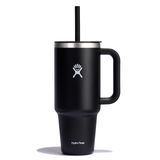 Hydro Flask All Around Seyahat Bardak Saplı 40oz Siyah | Kilitlenebilir pres pipet kapağı – paslanmaz çelik – çift vakum izolasyonu – sıçramaya dayanıklı – siyah