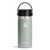 HYDRO FLASK - Seyahat termosu, 473 ml (16 oz) – Vakum yalıtımlı paslanmaz çelik termos – sızdırmaz esnek içecek kapağı – Kahve için termos – Ağız boyutu – Agave