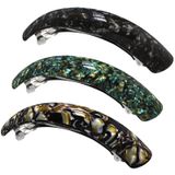 HYFEEL Kadınlar için Büyük Saç Tokaları, İnce Kalın Saç, Fransız Saç Tokası At Kuyruğu Kelepçeleri Toka Şık Saç Aksesuarları- 3 Adet (Siyah, Kahverengi, Yeşil)