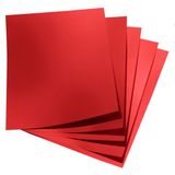 Hygloss Metalik Folyo Tahta Kart Stok Çarşafları Sanat ve El Sanatları, Sınıf Etkinlikleri ve Kart Yapımı, 25 Paket, 8,5 x 11-inç, Kırmızı, 25 Adet