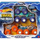 HYJ29 Hot Wheels Monster Trucks Power Smashers Çoklu Paket - Çok Renkli
