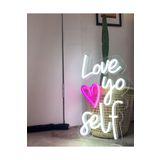 HYL Neon Led Işıklı Love Yo Self Yazısı