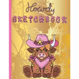 HYLAND COW SKETCHBOOK FOR GIRLS: This sketchbook is the perfect book for drawing, doodling, sketching & writing/ Large blank white pages for girls, ... to feel artistic/Pink, 8.5 x 11,120 pages
