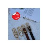 HYM Collection 4'lü Set İnce Toka Kadın Kemeri Elbise Kemeri Gömlek Kemeri