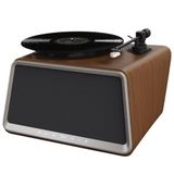Hym Originals Seed Retro Pikap Plakçalar Dahili Bluetooth Hoparlörlü 80W RMS Aux, RCA Çıkışlı All-in-One Hi-Fi Ses Sistemi, Ceviz Ağacı