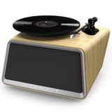 Hym Originals Seed Retro Pikap Plakçalar Dahili Bluetooth Hoparlörlü 80W RMS Aux, RCA Çıkışlı All-in-One Hi-Fi Ses Sistemi, Meşe Ağacı