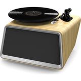 HYM Originals Seed Retro Pikap Plakçalar Dahili Bluetooth Hoparlörlü 80W Rms Aux Rca Çıkışlı All-In-One Meşe Ağacı Hi-Fi Ses Sistemi - Sand - Standart