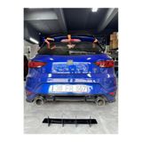 HYM Seat Leon Aero Tampon Arka Tampon Splitteri Arka Difüzör Cnc Flap Seti Parlak Siyah Model 2
