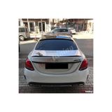 HYM TUNİNG Mercedes W205 C63 Spoyler İnce Model, ABS Plastik Parlak Siyah