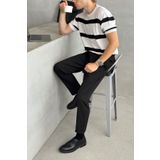 HYMAN Erkek Beli Lastikli Rahat Kalıp Kumaş Pantolon