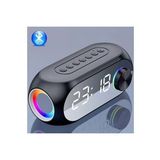HyMark Bluetooth S8 RGB Led Işıklı Dijital Saat Alarm Şarjlı Hoparlör MP3 Fm Çok Fonksiyonlu Speaker