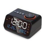 HyMark Dekoratif LED Dijital Saat FM Radyo 2 Alarm Sıcaklık ve Nem Göstergeli Pilli Saat