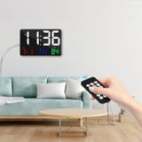 HyMark Dijital Duvar Saati Renkli HD LED Ekran 25X16 Cm Tarih Gün Sıcaklık Alarm USB Dekoratif