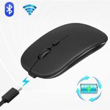 Hymark M235 Sessiz Tıklama Şarjlı Çift Modlu Bluetooth Kablosuz Mouse siyah