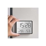 HyMark Mıknatıslı LCD Dijital Ekran 9x7 cm Pilli Mini Saat Alarm Nem Göstergesi Sıcaklık Ölçer