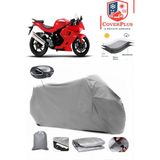 Hyosung Gt 650 R Branda Gri Arka Çanta Uyumlu(Topcase) Motosiket Brandası Motor Örtüsü Çadır Su Geçirmez Motosiklet Kılıfı Motor Brandası,lastikli,taşıma Torbalı