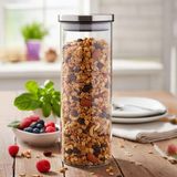 Hype Store 1000ML Vakumlu Metal Kapaklı Borosilikat Cam Kavanoz (8.5CM*20CM) 1 Adet - Standart