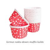 Hype Store 50’li Renkli Muffin ve Cupcake Kağıdı – Noktalı Kek Kalıbı, Tek Kullanımlık Fırın Kağıdı, Isıya Dayanıklı Pişirme Kabı (Karışık Renkler) - Option-1 - 001-Renkli