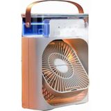 Hype Store Buzlu Vantilatör Mini Fan 5 Spreyli Su Püskürtmeli 600 ml Buhar Makinesi Nemlendirici Mini Klima Rgb