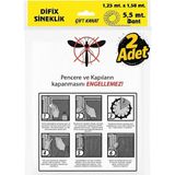 Hype Store Çift Kanat Pratik Sineklik, 1,25 m x 1.5 m Tül, Kapı & Pencere Uyumlu, 5,5 M Yapıştırma Bantlı (2 Adet) - Option-1 - 11-Kırmızı
