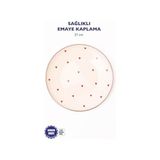 Hype Store Cupid Emaye Tabak Pasta Sunum Tabağı 21 cm - Kestane Akaju - Option-1