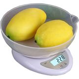 Hype Store Hobimtek B-05 Dijital Mutfak Terazisi (5kg / 1gr) Hassas Tartı Kilo Ölçer Beyaz / 5 kg Kap Hediyeli