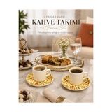 Hype Store Kahve Fincan Takımı, Floral Desenli 4 Parça 2 Kişilik Seramik, Seramik Kahve Takımı, 4 Parça Kahve Seti, Şık Desenli Seramik Türk Kahvesi Fincan Seti, Premium Seramik Kahve Seti, Modern Kahve Seti - 001-Renkli