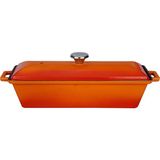 Hype Store Lava Döküm Ekmek Kabı/terrine, 11X29 Cm, Turuncu - Standart