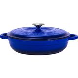 Hype Store Lava Döküm Yuvarlak Çok Amaçlı Yayvan Tencere New Heritage Serisi ÇAP(Ø)28CM. Mavi - Standart