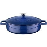 Hype Store Lava Metal Döküm Çok Amaçlı Yayvan Tencere, Trendy, 24 Cm, 2.47 L, Mavi - Standart