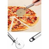 Hype Store Metal Saplı Pizza Ruleti: Paslanmaz Çelik Pizza Kesme Bıçağı, Profesyonel Kesim Için Dayanıklı Tasarım - 1BW-Beyaz