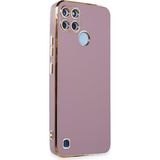 Hype Store Realme C25Y Için Kılıf Olive Plated Lila [realme C25Y ile Uyumlu Kılıf - Lila]