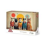 Hype Store Retro Yazına Hazır 500 Parça Puzzle - 01-Mavi