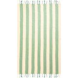 Hype Store Striped Peştemal Banyo Havlusu Plaj Havlusu Yeşil - 001-Beyaz - Option-1