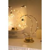 HYPENS LED Ay ve Yıldız Gece Lambası Dekoratif Çocuk Odası Bebek Odası Sıcak Işık Gece Aydınlatması