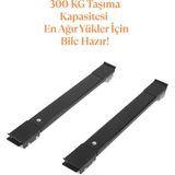 Hyper Group Ayarlanabilir Tekerlekli Çamaşır Makinesi ve Buzdolabı Altlığı 300 Kg Taşıma Kapasiteli 45-70 cm Beyaz Eşya Taşıyıcı - SİYAH
