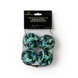 Hyper Pet Tenis Topu, 4'lü Set, Mavi Kamuflaj, Orta Boy, 6.5 cm