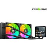 Hyper Rocket 240 MM Argb WL240L040 Siyah 4 Inç LCD Versiyon CPU İşlemci Sıvı Soğutucu 2 Fanlı