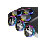 HyperAge Iphone 15 Pro Max & 15 Pro Kamera Koruyucu Metal Çerçeve 9 Kat Sertleştirilmiş Cam Renkli [3'lü Set]